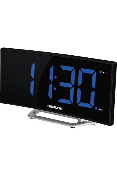 Sencor Decorative clock SDC 120 with alarm, Black/Silver