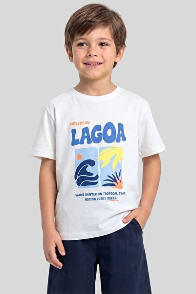ww waka waka kids store Dečačka Lagoa majica sa printom, 100% pamuk, letnja m...