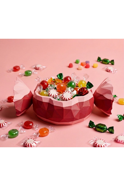 END Design Candy Twist Modern Şekerlik – 19x7 cm Lüks Tasarım Bayram İkramlığ...