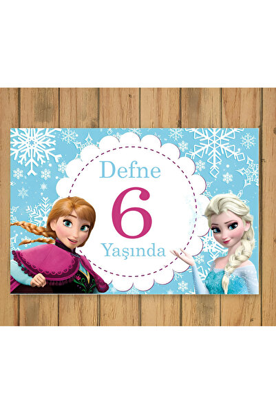 ESLEM Kişiye Özel Isimli Elsa (Frozen) Temalı Doğum Günü Afişi Duvar Pankart ...