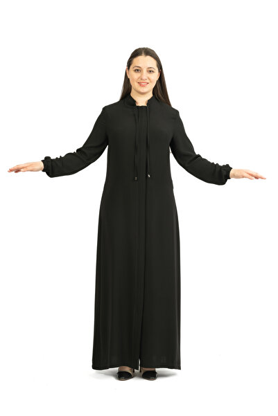derin store Hakim Yaka Bağcıklı Basic Ferace