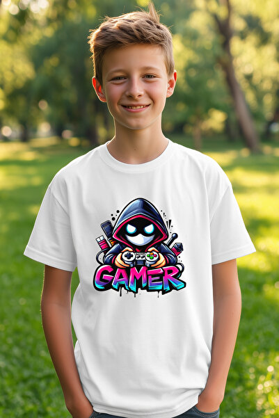 Canlook تي شيرت مطبوع عليه Popular Gamer للأطفال