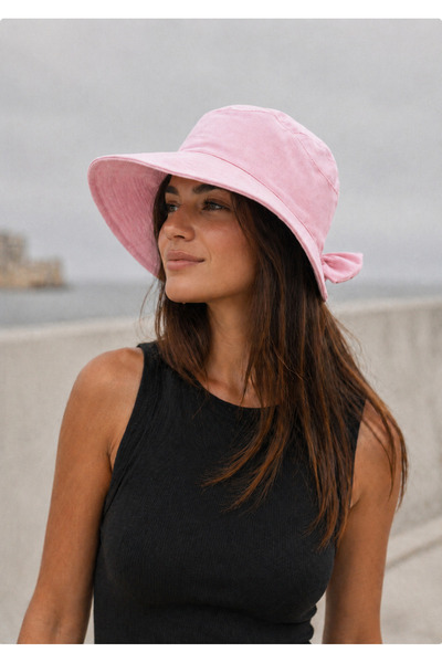 Zeramine 2024 Women's Bucket Hat with Bow Detail Summer Beach Sun Hat