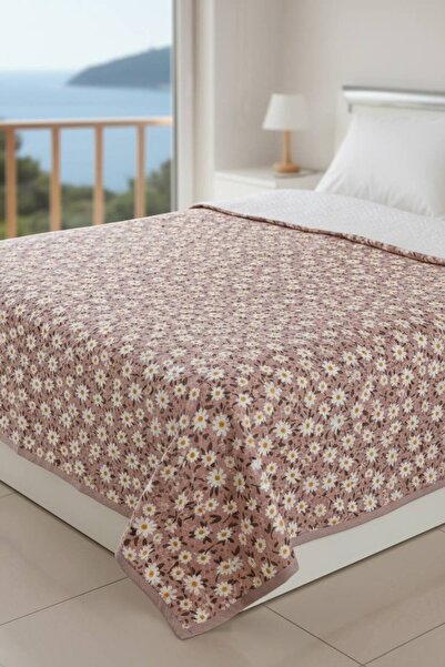 ŞENER HOME New Daisy Pattern Printed 150X240 Cm. Single Person Single Pike