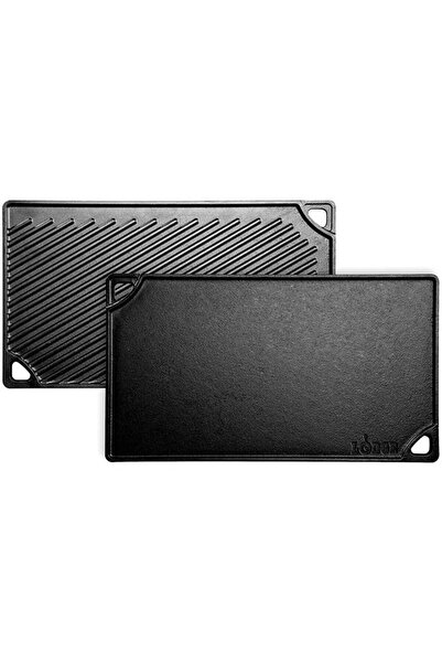 Lodge Placă de grătar din fontă cu 2 fețe netede și 2 fețe grill 42,5 x 24 cm...
