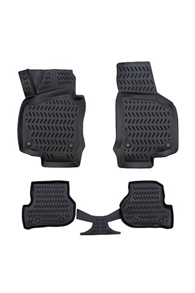 OEM Set de 4 covorașe de podea din cauciuc, tip tavă, compatibile cu VW Golf ...