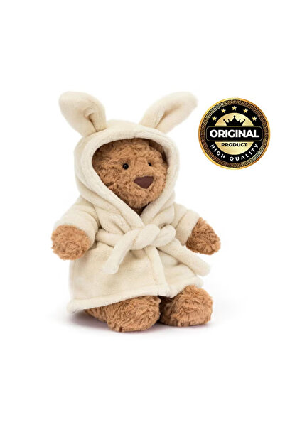 Jellycat Bartholomew Bear Bathrobe Set - Detachable Bathrobe Plush Toy - Soft...