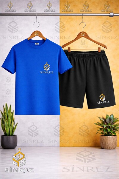 SİNREZ Tricou cu imprimeu LOGO ALT UST pentru copii - Set pantaloni scurți