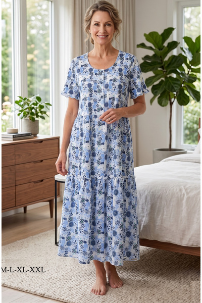 by İGP Short Sleeve Floral Cotton Relaxed Fit Summer Dress
