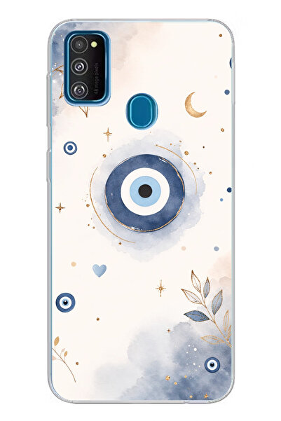 TechTree Samsung Galaxy M30S/M21 Uyumlu Şans Getiren Nazar Tasarımı Baskılı S...