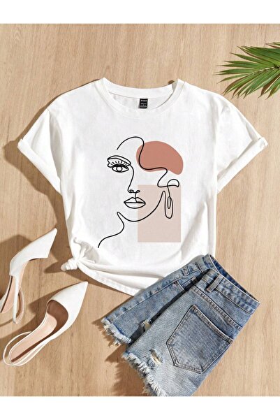 ARMHEM White T-Shirt with Face Print