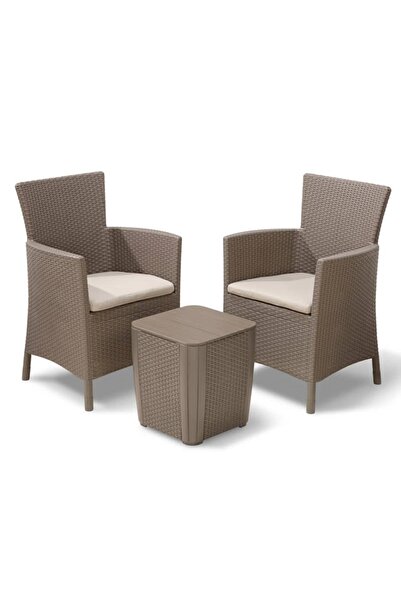 Keter Set mobilier de exterior Iowa, 3 piese, cappuccino 224383