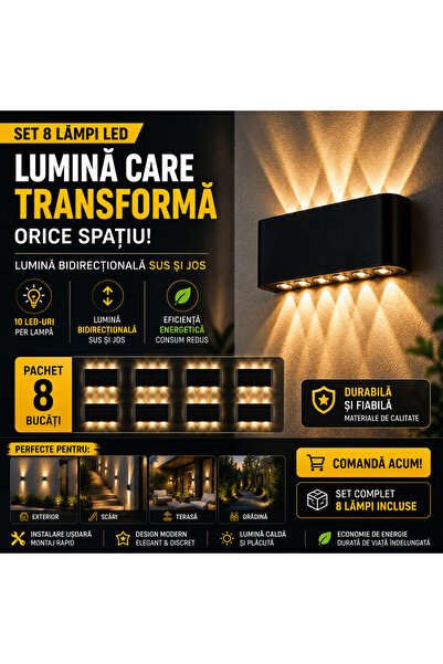 OEM SET 8 LAMPI BIDIRECTIONALE 12 LED (RO-V07)