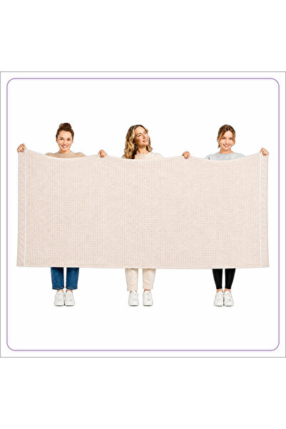 Donetella 1 Pcs Bath Sheet 90x180 cm – 310 GSM Waffle Microfiber, Soft, Absor...