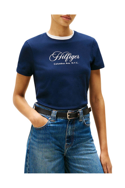 Tommy Hilfiger Γυναικείο T-shirt Navy Μπλε WW0WW46120-C1G