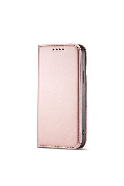 OEM Magnetic Wallet Flip Case with Stand for iPhone 12 Pro - Pink
