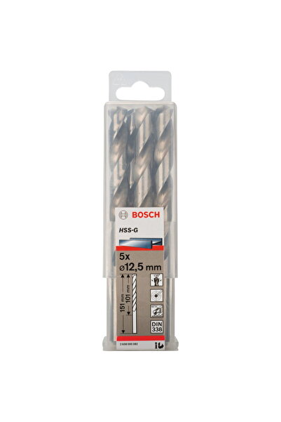 Bosch Set 5 burghie pentru metal, 12.5 x 151 mm
