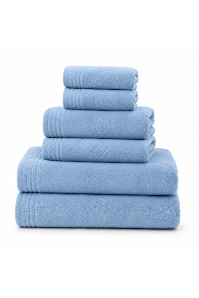 Donetella Pack Of 6 Towel Set – 330 GSM Microfiber, Soft, Absorbent & Quick D...
