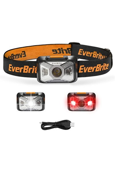 EVERBRITE مصباح رأس قابل لإعادة الشحن، إضاءة LED فائقة السطوع مع ضوء أحمر، 20...