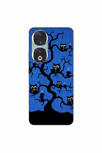 OEM Husa compatibila cu Honor 90 5G Silicon Gel Tpu Model Halloween Tree Owls