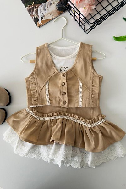 Minigimin Cicileri Miniğimin Cicileri Vintage Lace Layered Girls' 3-Piece Ski...
