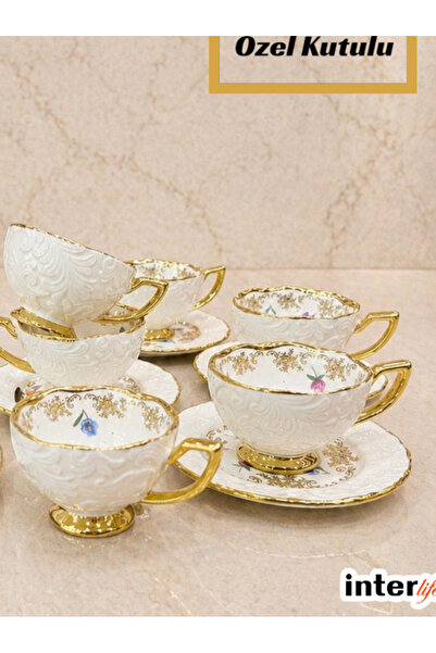 İnterlife Turkish Coffee Cup Set Authentic Hospitality Coffee Set |   Porcela...