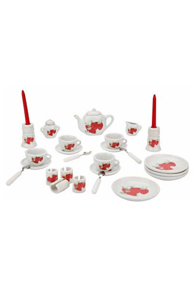 little chef Tea set, porcelain, Little Chef, 29 pieces, Strawberry