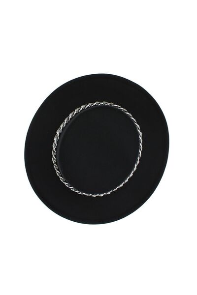 ButicCochet Pălărie de damă, ButicCochet, din material sintetic, mărime unică, cu lanț decorativ, Negru PAL1225