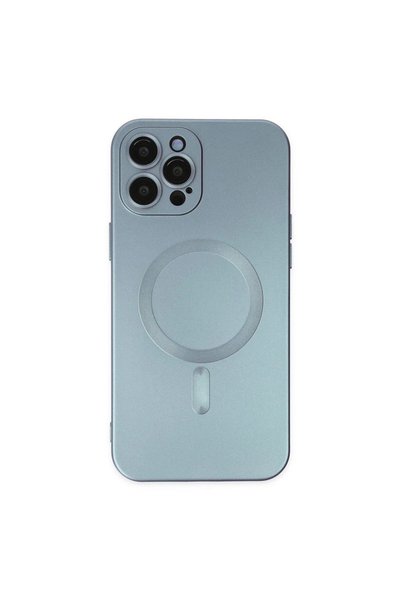 OEM Apple iPhone 12 Pro Max Case Moshi Lens Magneticsafe Silicone - Sierra Blue
