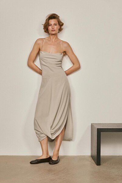 Massimo Dutti %100 ipek iç çamaşırı elbisesi - LIMITED EDITION