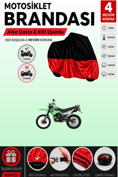 Cemku Double Black Top - Red Bottom, Rear Bag Compatible Mondial X-Treme Max ...