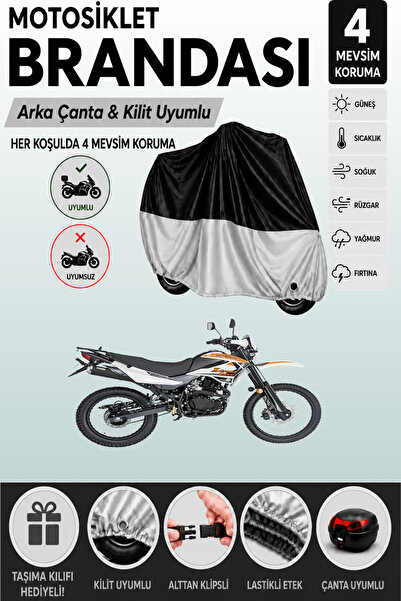 Cemku Double Black Top - Gray Bottom, Rear Bag Compatible Mondial X-Treme Mot...