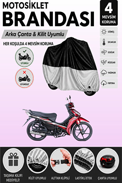Cemku Double Black Top - Gray Bottom, Rear Bag Compatible Rks Next 100 Motorc...