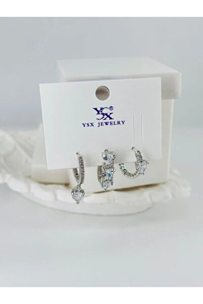 atastore2017 Zircon Stone Triple Combination Earrings