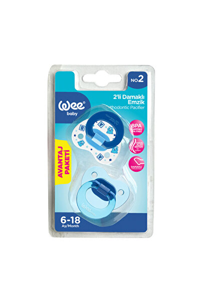Wee Baby Set 2 suzete din silicon forma ortodontica nr. 2 (6–18 luni) – cod 438