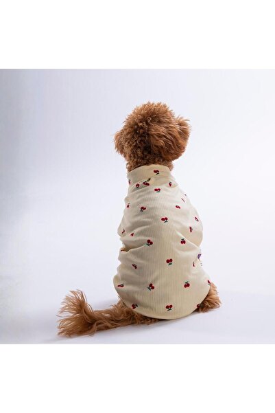 Pettrend Cherry Glow Kiraz Desenli Kedi Köpek Sweati - Kedi Köpek Kıyafeti-Ke...