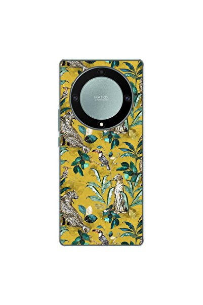 OEM Θήκη συμβατή με Honor Magic 5 Lite, από σιλικόνη gel TPU, με κίτρινο σχέδ...