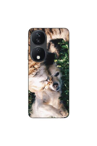 OEM Husa compatibila cu Honor X7b Silicon Gel Tpu Model Caine si Pisica