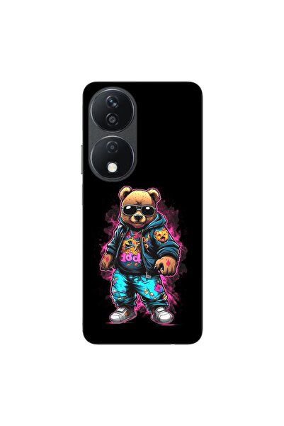 OEM Husa compatibila cu Honor X7b Silicon Gel Tpu Model Bear Cool Black