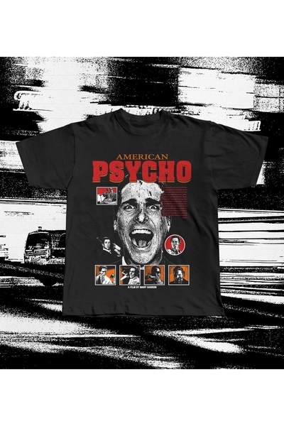 Grafftee Clothing Tricou oversize unisex cu imprimeu American Psycho
