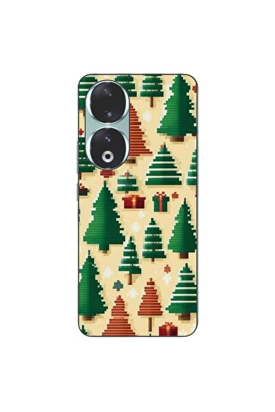 OEM Husa compatibila cu Honor 90 5G Silicon Gel Tpu Model Pixel Art Christmas...
