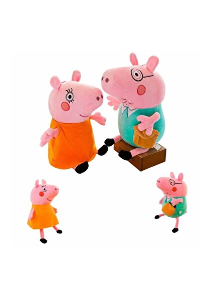OEM Set of 2 Peppa Pig Plush Toys, with Mummy Pig and Daddy Pig characters, M...