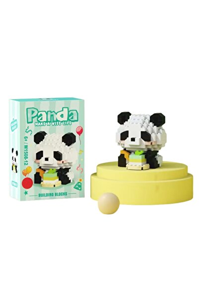 Crocodileskids Set de construcție, Leski, Model Panda cu tort, 159 piese, Mod...