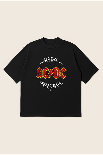 Moon Dancer Μπλουζάκι AC/DC High Voltage Oversize Boxy Cut Unisex 100% Βαμβακ...