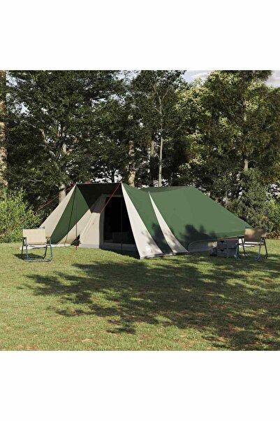 vidaxl Cort Tipi cu acoperis Verde 660 x 456 x 200 cm tafta