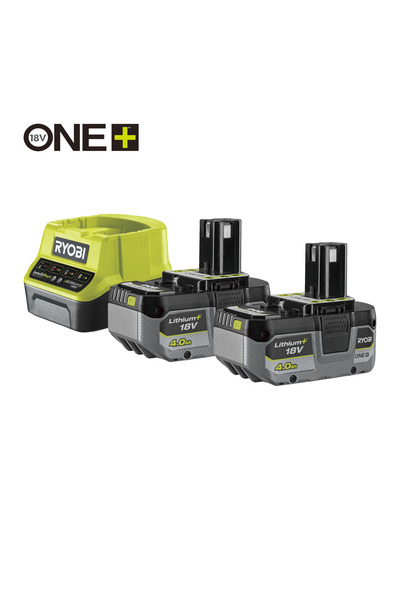 Ryobi Set încărcător 2-0A și 2 baterii litiu-18V ONE-TM – 4-0Ah RC18120-240X