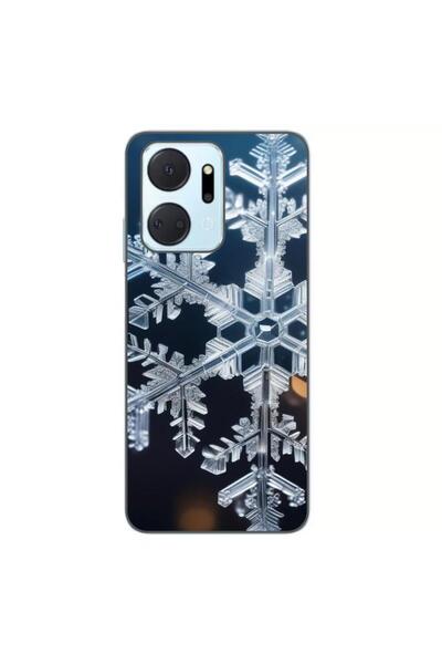 OEM Husa compatibila cu Honor X7a Silicon Gel Tpu Model Big Snowflake
