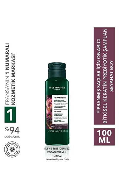 Yves Rocher Onarıcı Bitkisel Keratin Prebiyotik Yipranmış Saç Vegan Seyahat B...