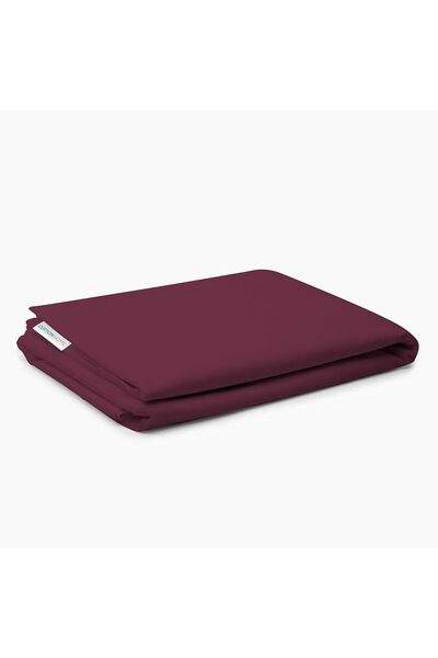 COTTON HOME 1 Pcs Flat Sheet Burgundy Queen Super Soft Microfiber Lightweight...