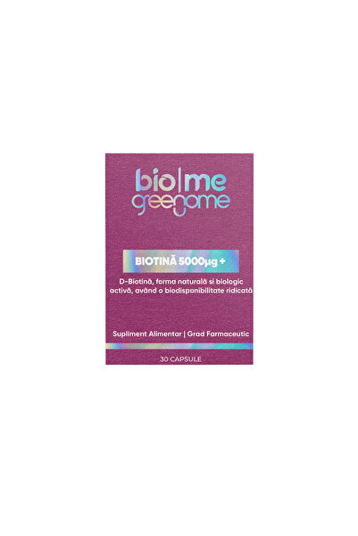 Biome Biotin (D-Biotin) 5mg+, 30 capsules